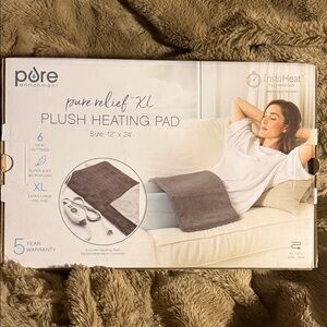 Gray Plush Heating Pad